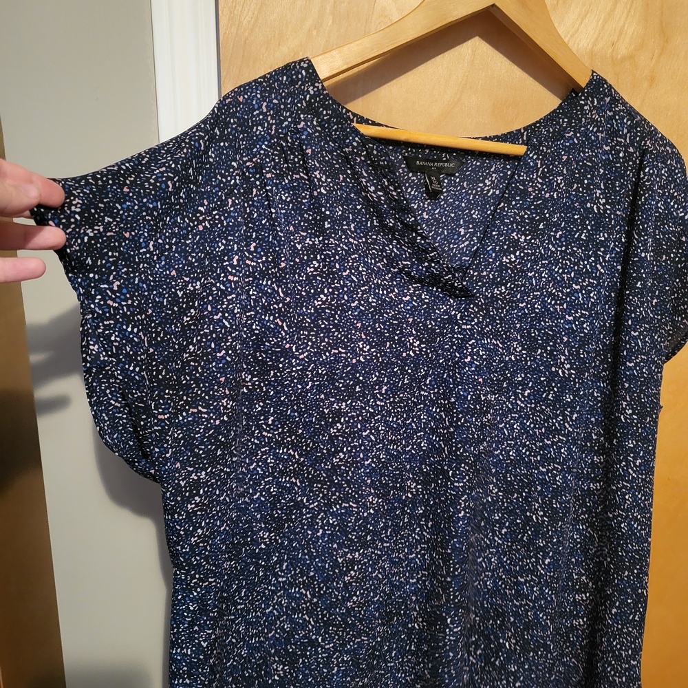 Blue Patterned Women's Top - Picture 6 of 6